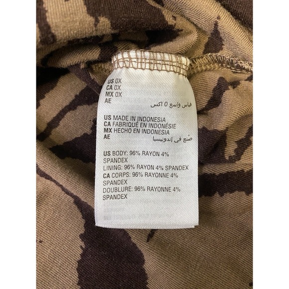 Bar lll Women's Long Sleeve Animal Print Jersey Top Size OX - Picture 7 of 11